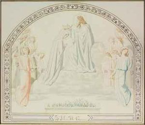 The Coronation Of The Virgin by Eugene Pineu-Duval Amaury-Duval