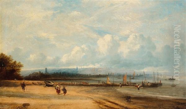 Fishing Boats Along A Shore - view 1