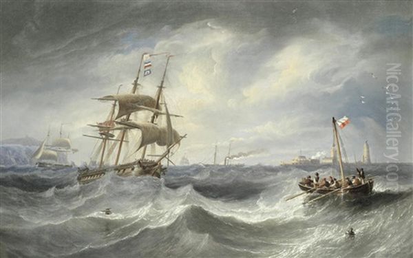 Choppy Seas In The Solent Below Southampton Water - view 1