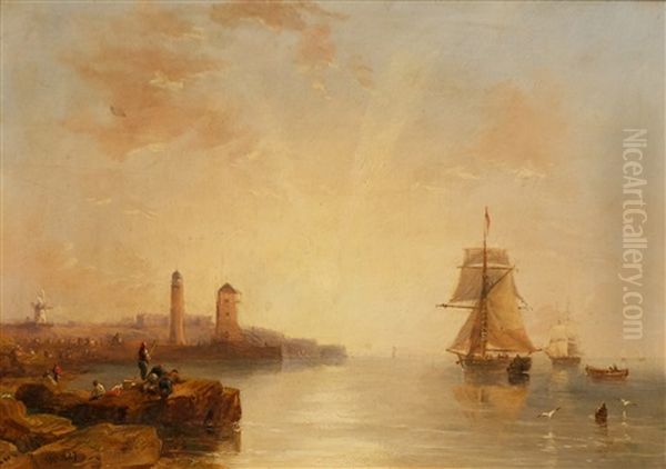 Sailship Arriving At The Port - view 1