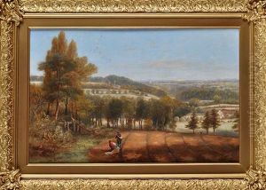 A View Of Borrans Hill House, The Seat Of James Heysham Esq. Viewed From Bulman Hill by John Wilson Carmichael