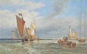 Shipping At The Harbour Mouth, Ramsgate by John Wilson Carmichael