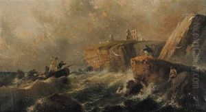 Tynemouth Castle North Underline by John Wilson Carmichael
