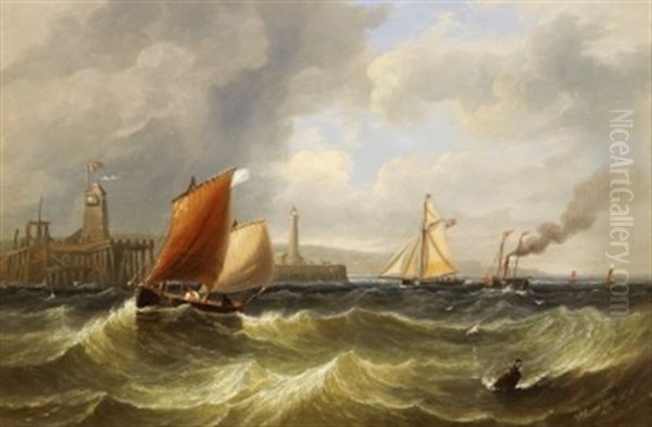 Segelfartyg Utanfor Sunderlands Pir - view 1