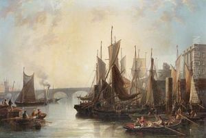 Evening - The Pool Of London by John Wilson Carmichael
