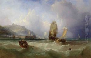 Scarborough  - Seascape & Boats by John Wilson Carmichael