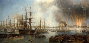 The Bombardment Of Sveaborg by John Wilson Carmichael