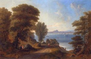 A View Across The Firth Of Forth To Edinburgh, The Castle, Holyrood Palace, Arthur's Seat And The Salisbury Crags In The Distance