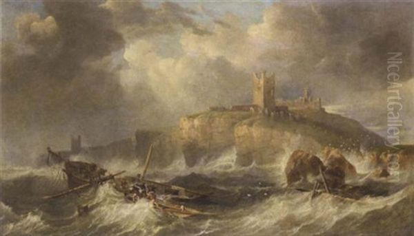 Coming To The Rescue Below Dunstanburgh Castle, Northumberland - view 1