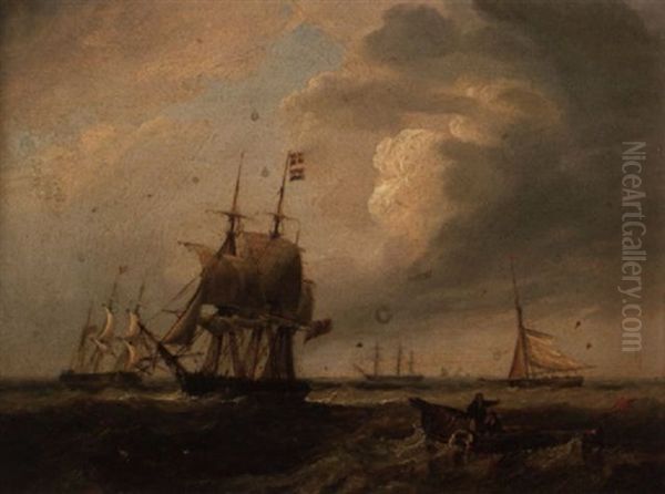 A Busy Shipping Lane In The Channel - view 1