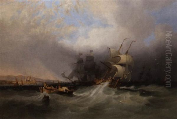 Heeling In The Swell Off The Harbour Mouth - view 1