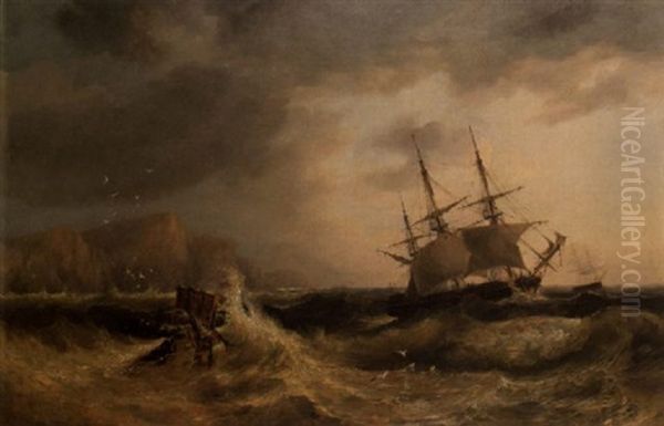 Shipping Off A Coastline - view 1