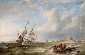Shipping Off St. Helier, Jersey by John Wilson Carmichael