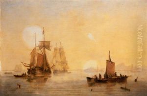 A Peaceful Anchorage by John Wilson Carmichael