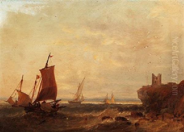 Fischerboote In Rauher See Vor Der Englischen Kuste - view 1