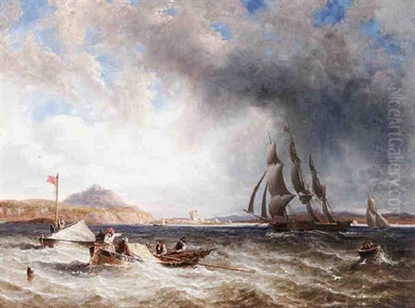 Shipping Off A Scottish Harbour - view 1