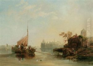 On A Dutch River by John Wilson Carmichael