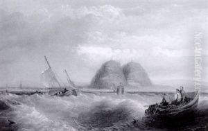 Off Dumbarton Rock, Scotland by John Wilson Carmichael