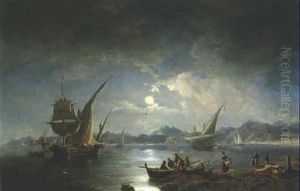 A Mediterranean Coastal Scene by John Wilson Carmichael