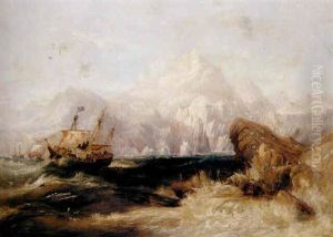 Sir Martin Frobisher's Ships "aid", "michael", And "gabriel" On The Second Voyage, 1577, To Greenland