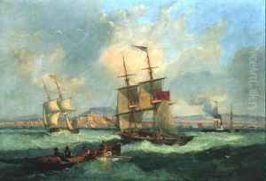 The Brig "ellen" Off Whitby by John Wilson Carmichael