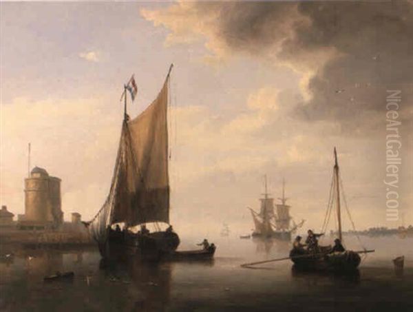 Fishermen In A Calm Sea - view 1