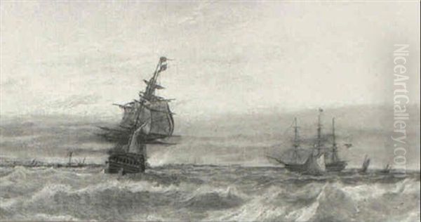 Firing A Salute To The Guard-ship - view 1