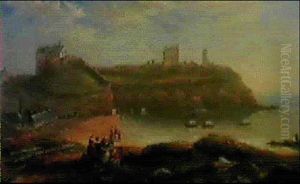 Bathing Machines At Prior's Haven, Tynemouth by John Wilson Carmichael