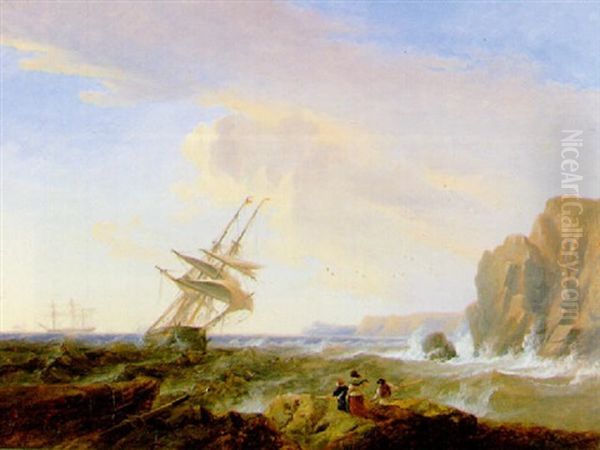 Morning After A Storm; And Life Boat Going Off To A Wreck, Evening - view 1