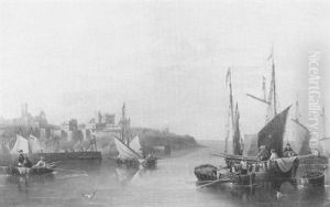 Peel Castle Isle Of Man by John Wilson Carmichael