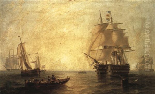 Men Of War And Other Shipping Off Copenhagen - view 1
