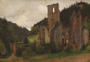 Klosterruine Allerheiligen Bei Oppenau Im Lierbachtal (schwarzwald) by Johann Hermann Carmiencke