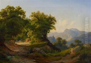 Die Burgruine Lichtenberg Im Oberen Vinschgau by Johann Hermann Carmiencke