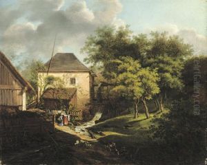 The Watermill by Johann Hermann Carmiencke