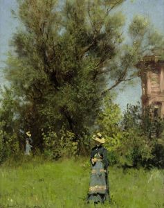Sommerlicher Garten In Misdroy by Wilhelm A. Lebrecht Amberg