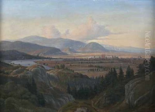 Weiter Blick Uber Die Wachau Und Donau Sowie Einer Stadt Und Auf Die Berge - view 1