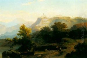 Hilltown In A Landscape Hilltown In A Landscape
