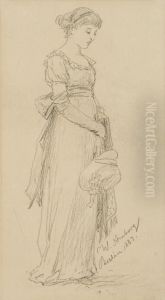 Junge Frau by Wilhelm A. Lebrecht Amberg