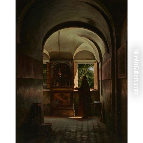 Monk In An Interior - view 1
