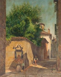 Paesaggio Con Figure by Guido Carmignani