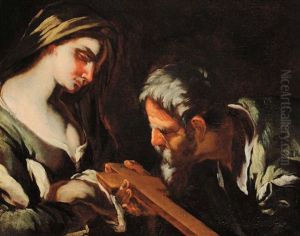 San Giuseppe E La Vergine In Adorazione Della Croce by Antonio Carneo Concordia Sagittaria