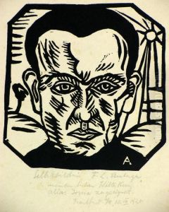 Selbstportrait. - Portrait Gustav Mahler. - Mann Mit Melone by Fritz Ludwig Ambergen