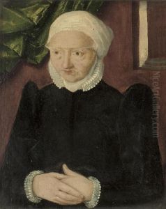 Portrait Of An Old Woman, Half-length, In A Black Dress, With A White Ruff And Headdress Portrait Of An Old Woman, Half-length, In A Black Dress, With A White Ruff And Headdress
