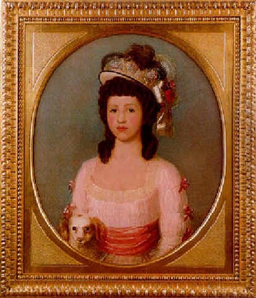 Retrato De Nina Con Perrito - view 1
