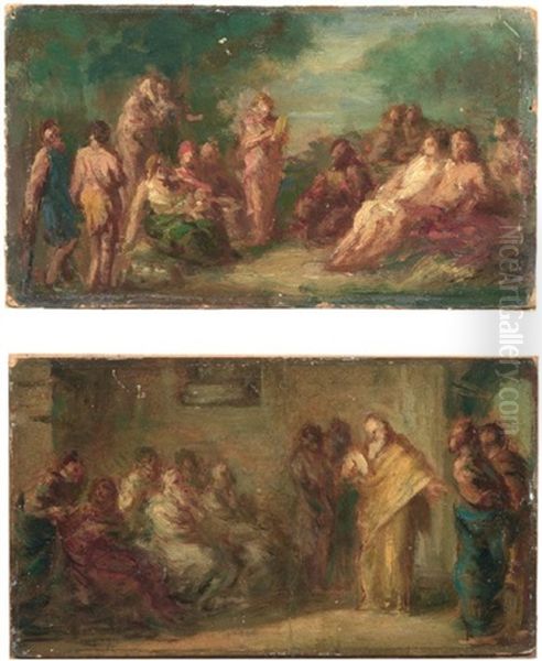 Scene Storiche (bozzetti; Pair) - view 1