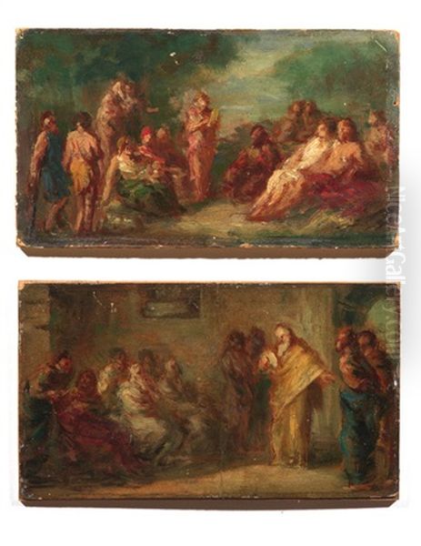 Scene Storiche (bozzetti; Pair) - view 1
