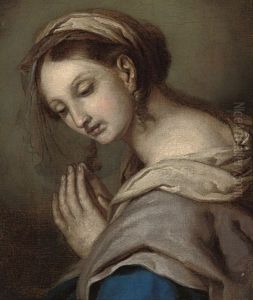 The Madonna In Prayer by Giovanni Carnovali
