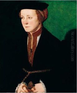 Portrait Of A Noblewoman, Half Length, Wearing Black, Holding A Pair Of Gloves Portrait Of A Noblewoman, Half Length, Wearing Black, Holding A Pair Of Gloves