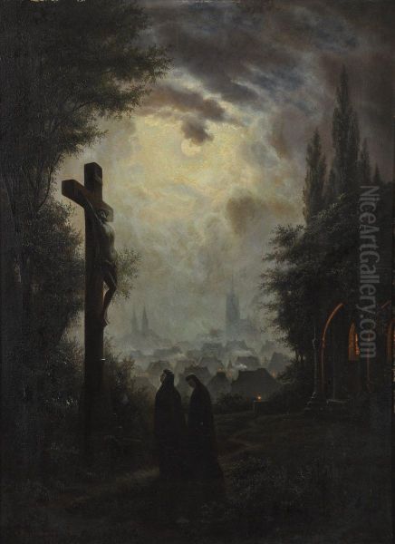 The Crucifix By Moonlight - view 1