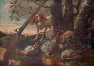 Chien Et Gibiers by Baldassare De Caro